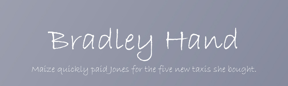 bradley hand font