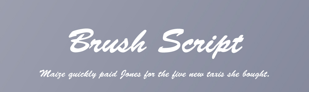 Brush script font