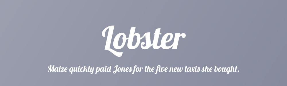 Lobster font
